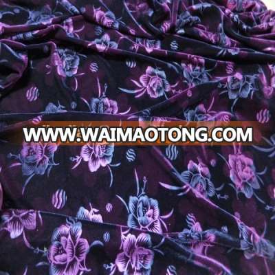 China manufacturer burnout silk velvet fabric burnout velvet